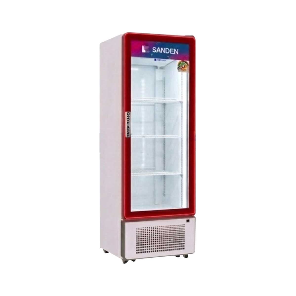 SANDEN ตู้แช่เย็น 1ประตู 8.8Q รุ่นSPD-0300P+WH LED Red