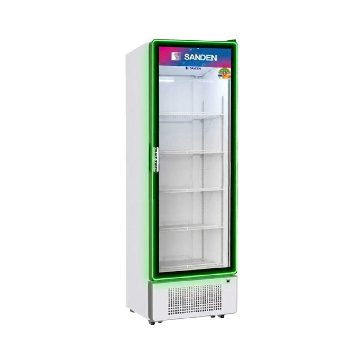 SANDEN ตู้แช่เย็น 1ประตู 12.9Q รุ่นSPD-0500P+WH LED Green