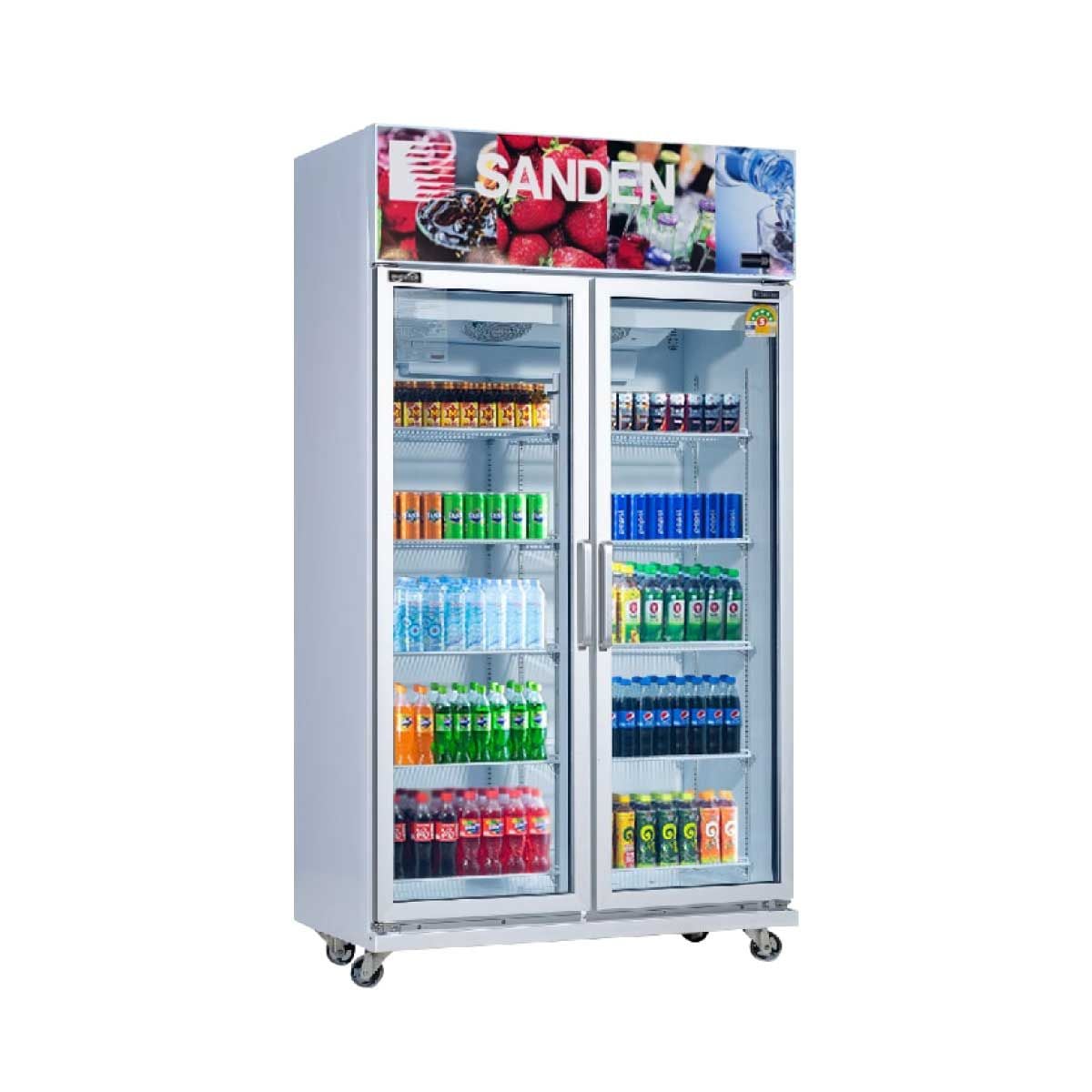 SANDEN ตู้แช่เครื่องดื่ม 2 ประตู ระบบ INVERTER  26.9 คิว รุ่น YEM-1105I
