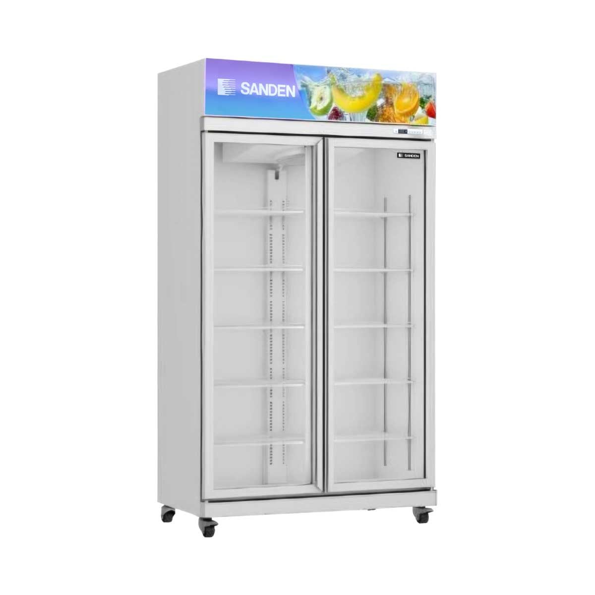 SANDEN  ตู้มินิมาร์ท 2ประตูขนาด 27 คิว สีขาว รุ่น YPC-1100WH