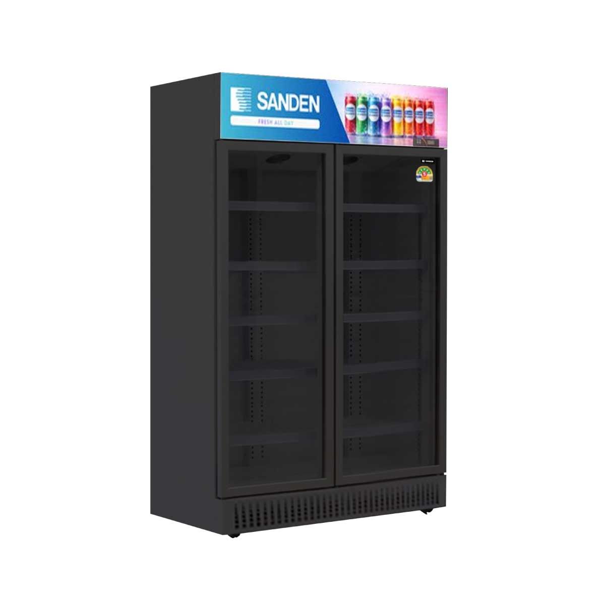 SANDEN ตู้แช่เครื่องดื่ม 2 ประตู 38.7Q สีดำ รุ่นYPE-1200A