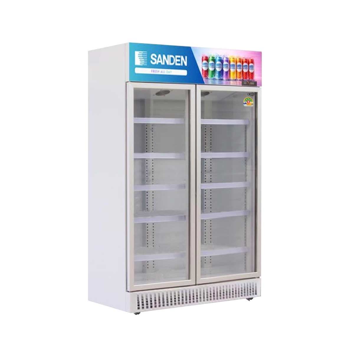 SANDEN ตู้แช่เครื่องดื่ม 2ประตู 38.7Q สีขาว รุ่นYPE-1200A