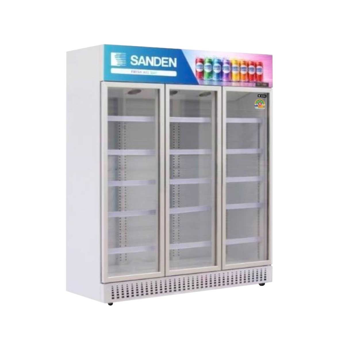 SANDEN ตู้แช่เครื่องดื่ม 3 ประตู 58Q สีขาว รุ่นYPE-1800A