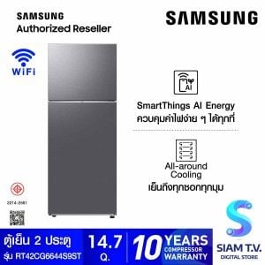 SAMSUNG ตู้เย็น 2 ประตู  พร้อมด้วย AI Energy Mode,Wifi  14.7 คิว, รุ่น RT42CG6644S9ST
