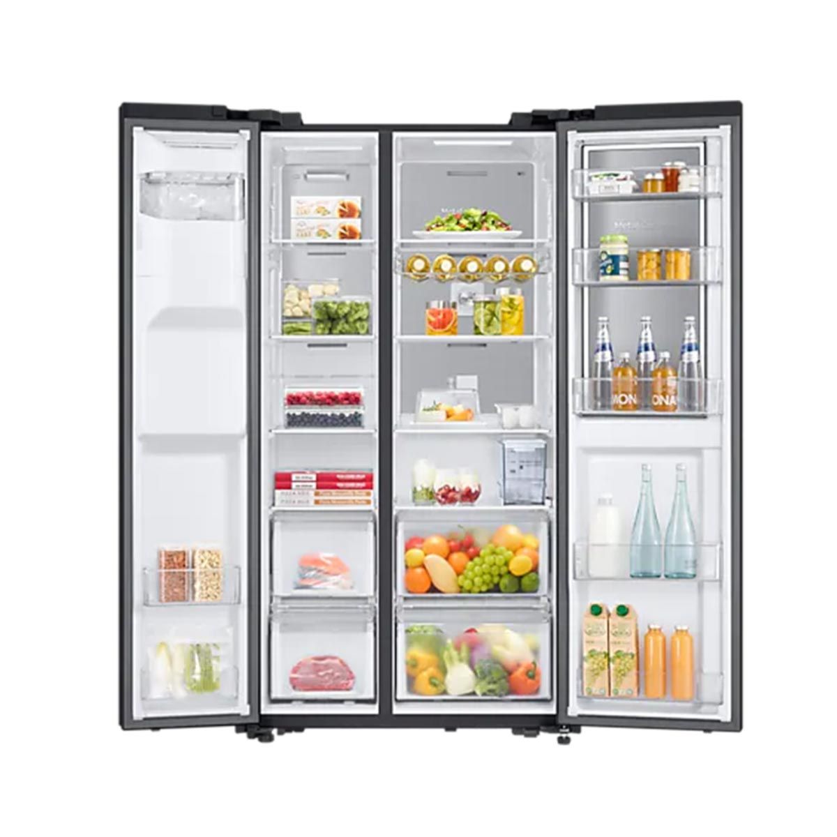 SAMSUNG ตู้เย็น Side by Side 22.1 Q Auto Ice สีขาว รุ่น RH64A53F115/ST