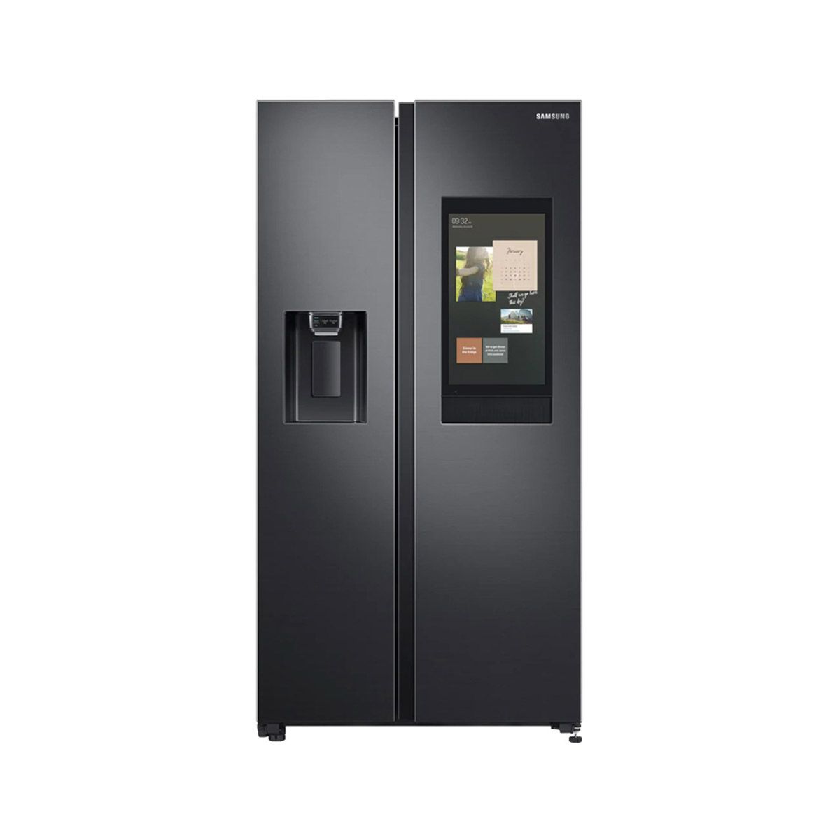 SAMSUNG ตู้เย็น Side by Side Family Hub Digital Inverter 21.8 Q รุ่น RS64T5F01B4/ST