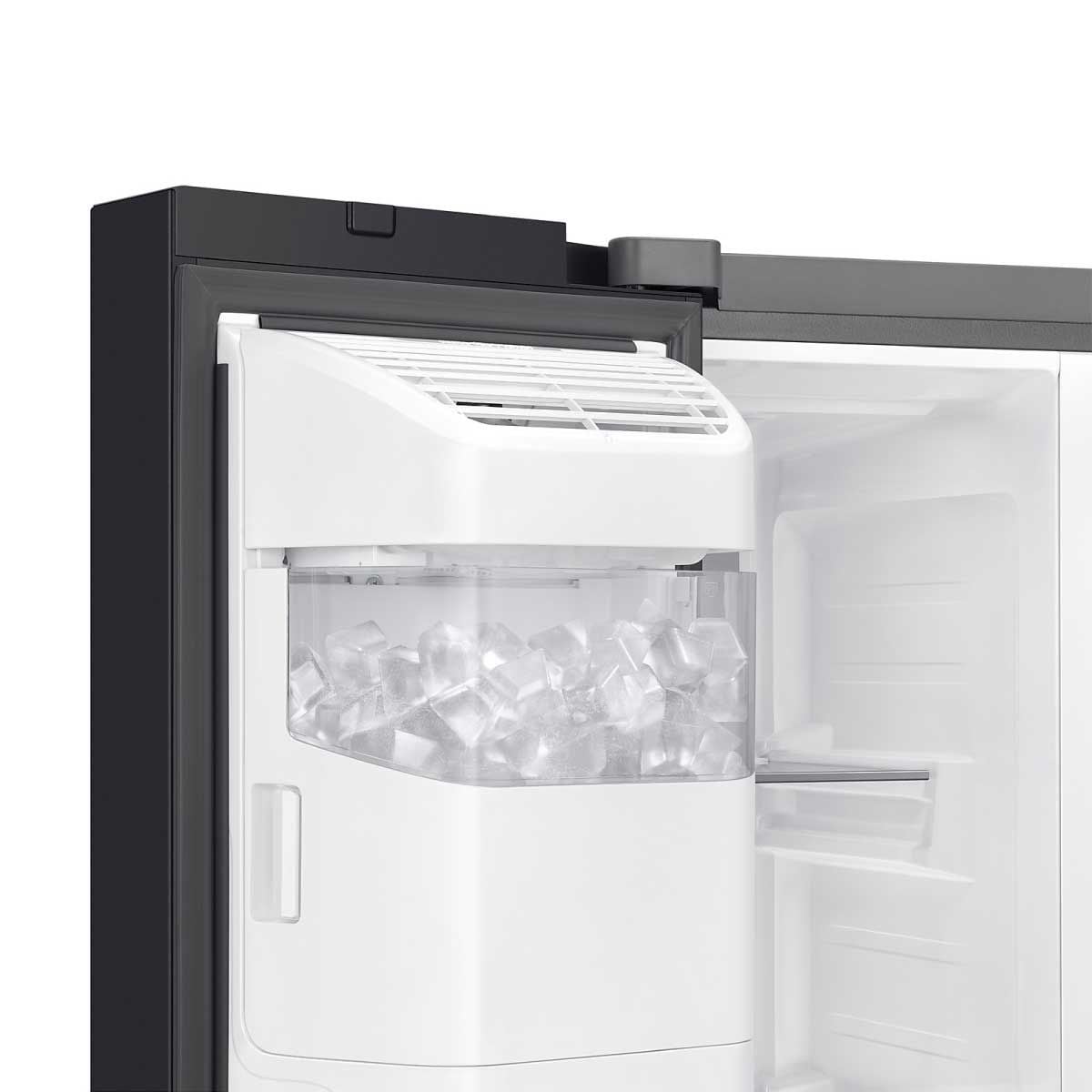 SAMSUNG ตูู้เย็น Side by Side Side SpaceMax 22.4Q Ai กระจกดำ รุ่น RS70F65K1BST