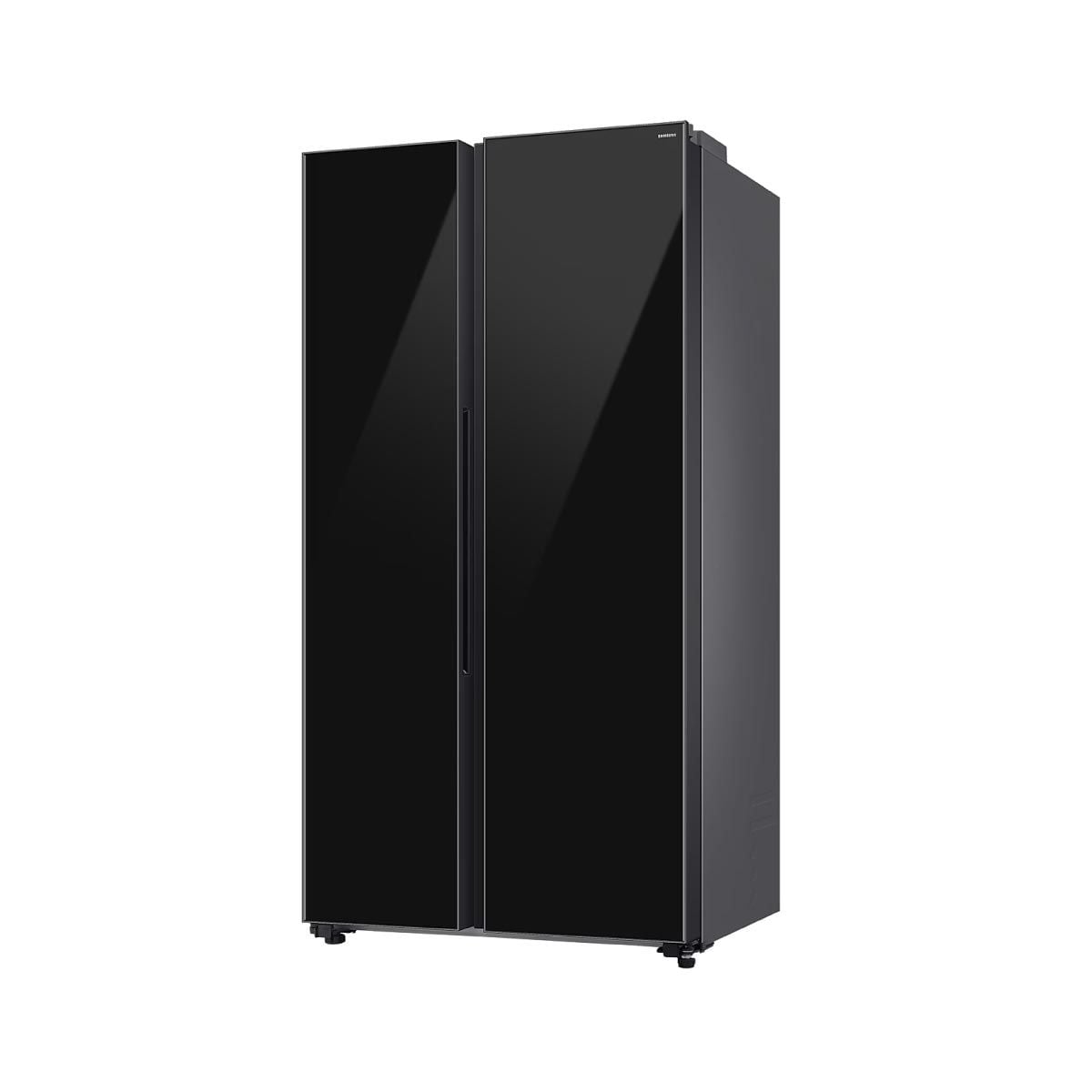 SAMSUNG ตู้เย็น Side by Side SpaceMax Technology 655L Ai กระจกดำ รุ่น RS70F65Q1BST