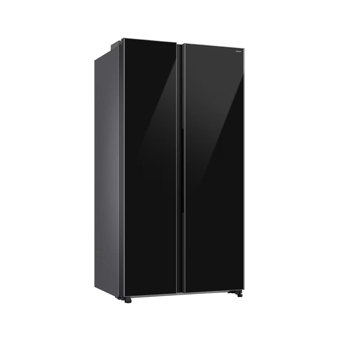SAMSUNG ตู้เย็น Side by Side SpaceMax Technology 655L Ai กระจกดำ รุ่น RS70F65Q1BST