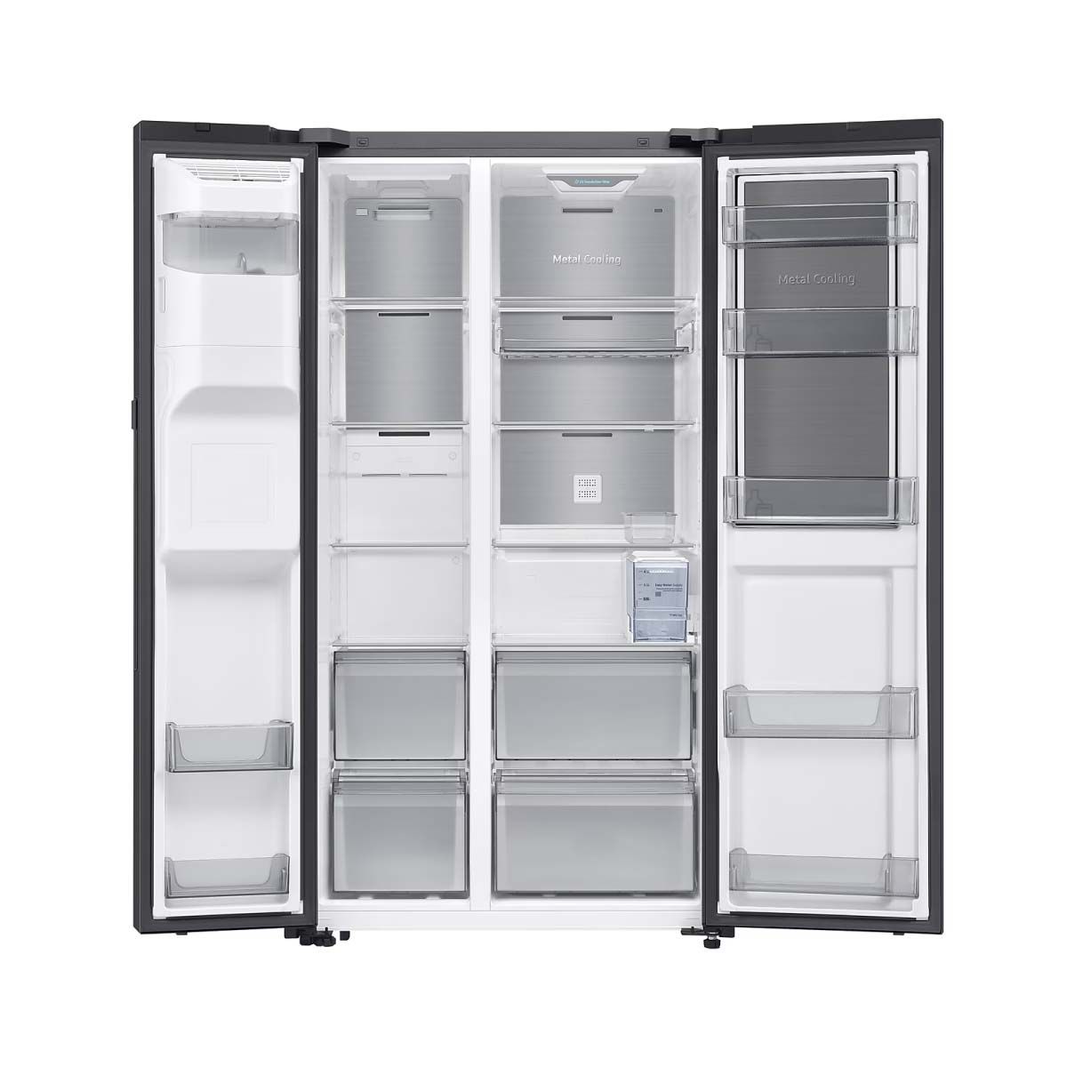 SAMSUNG ตู้เย็น Side by Side Food Beverage Showcase AI 22.4Q 627L รุ่น RS80F65G1FST