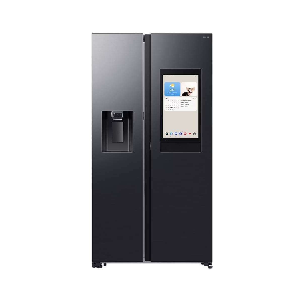 SAMSUNG ตู้เย็น Side by Side Family Hub AI 21.7Q 615L รุ่น RS90F65A2FST