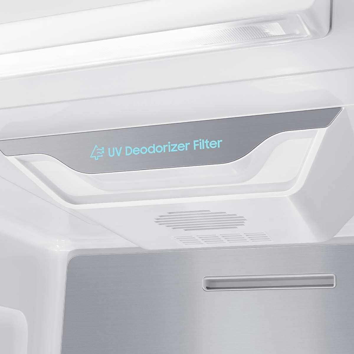 SAMSUNG ตู้เย็น Side by Side Family Hub AI 21.7Q 615L รุ่น RS90F65A2FST
