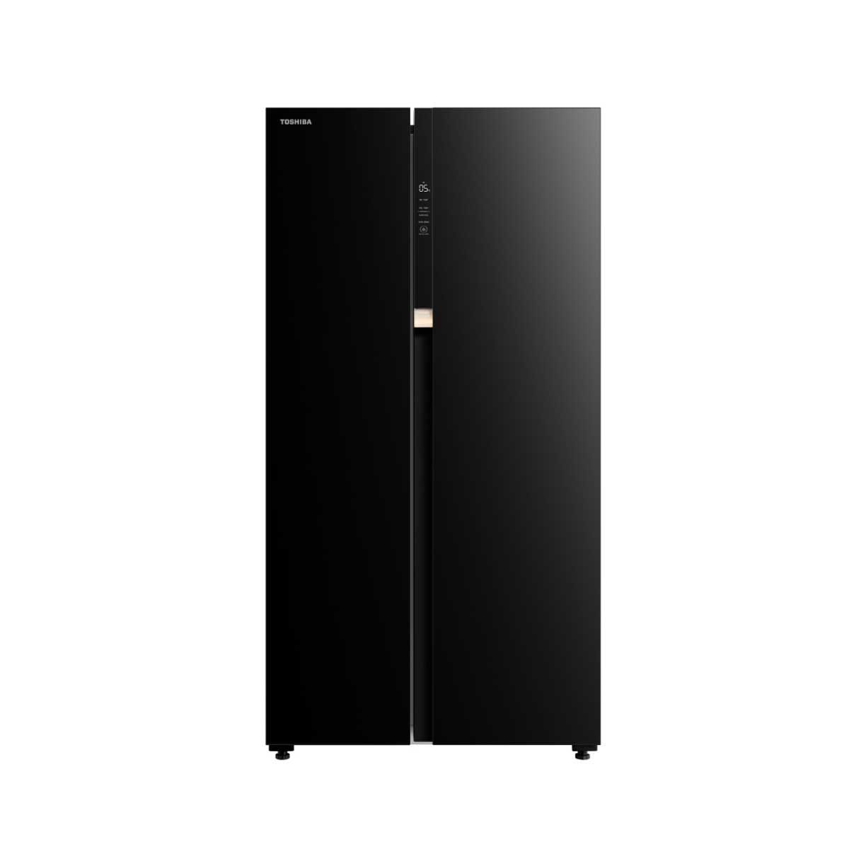 TOSHIBA ตู้เย็น Side by Side 20.6 Q สีดำ TSmartLife รุ่น GR-RS780WI-PGT(22)