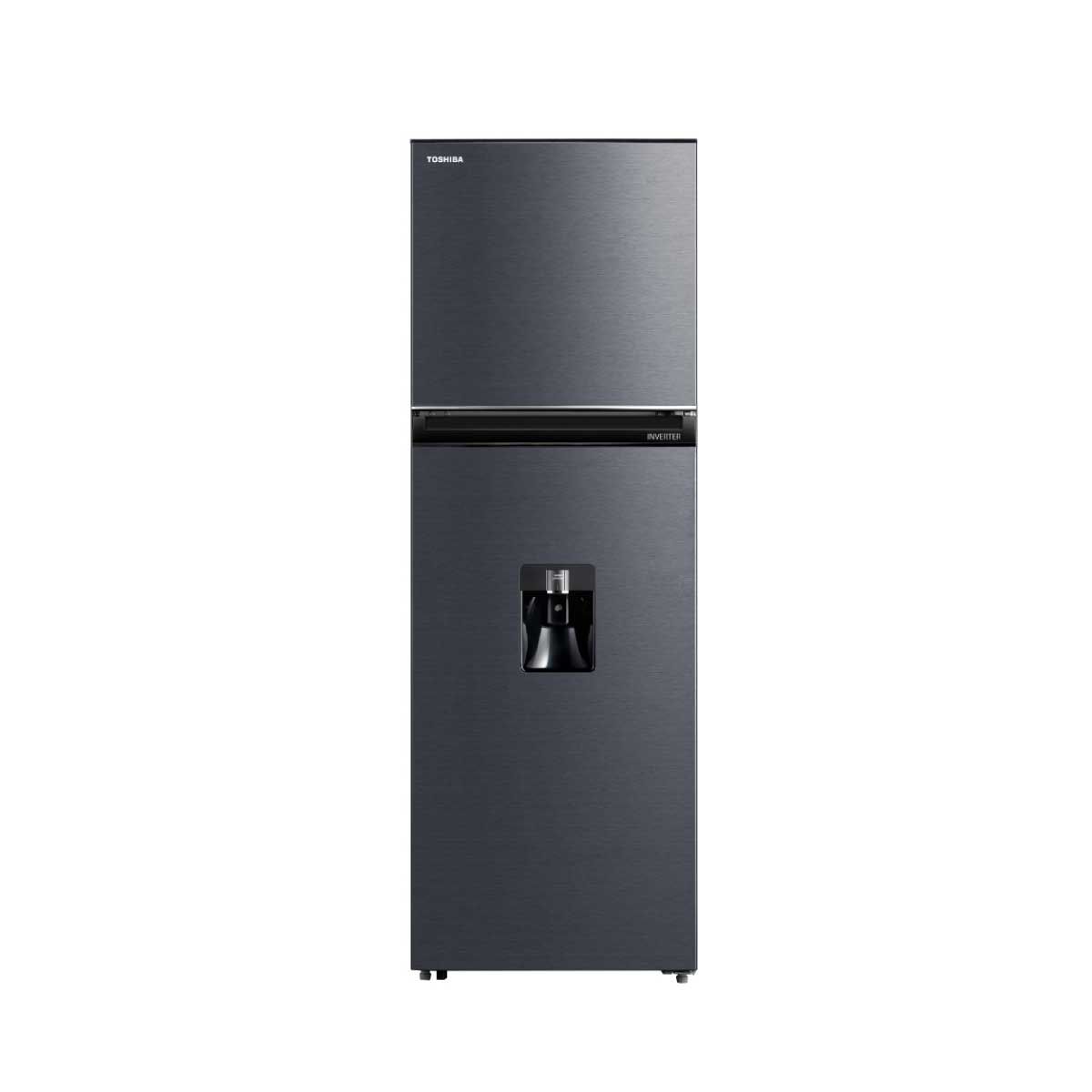 TOSHIBA ตู้เย็น 2 ประตู 8.8 Q INVERTER สีเทา พร้อมกดน้ำหน้าตู้  รุ่น GR-RT325WE-PMT(06)