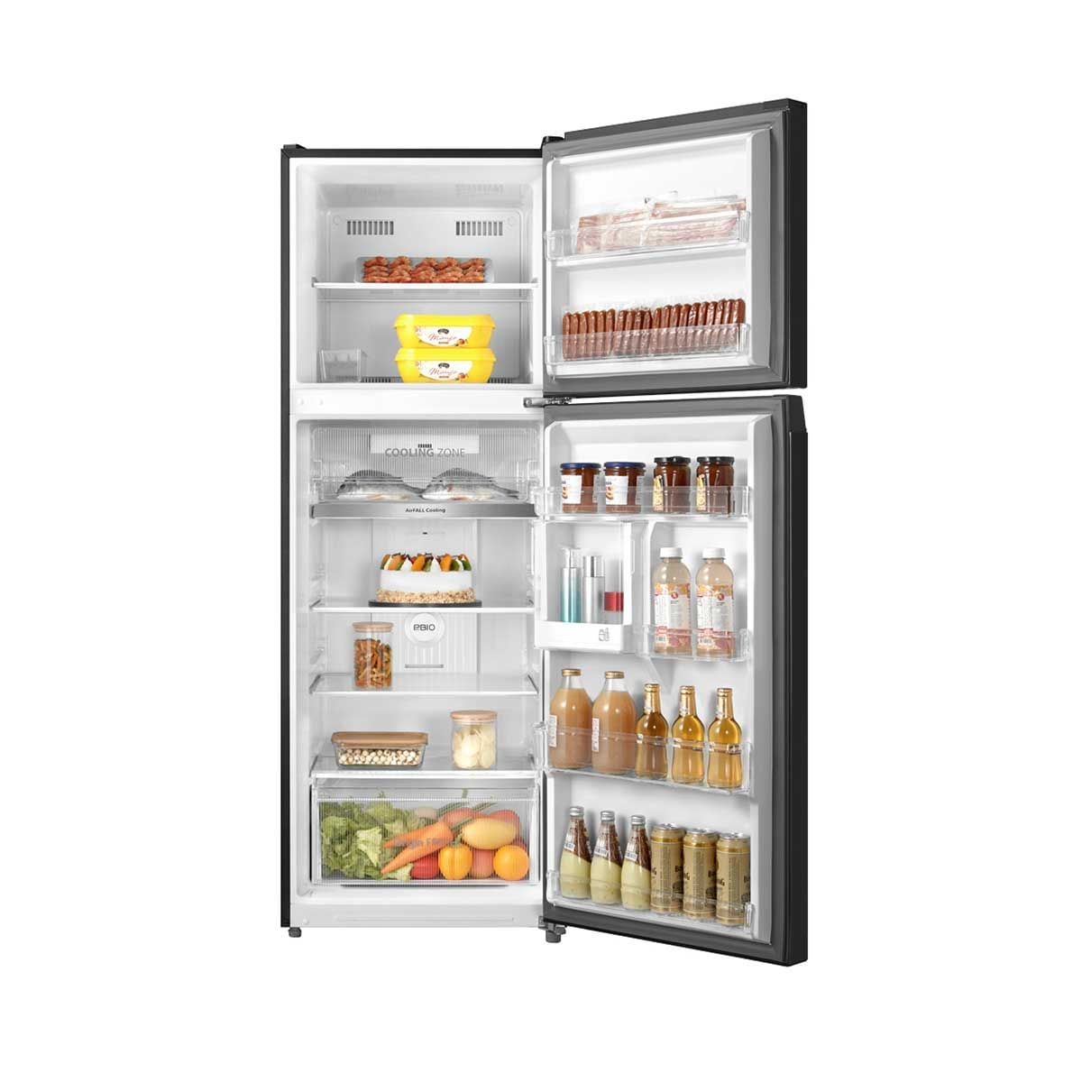 TOSHIBA ตู้เย็น2ประตู16.4 คิว INVERTER สีดำ รุ่นGR-RT624WE-PMT(06)