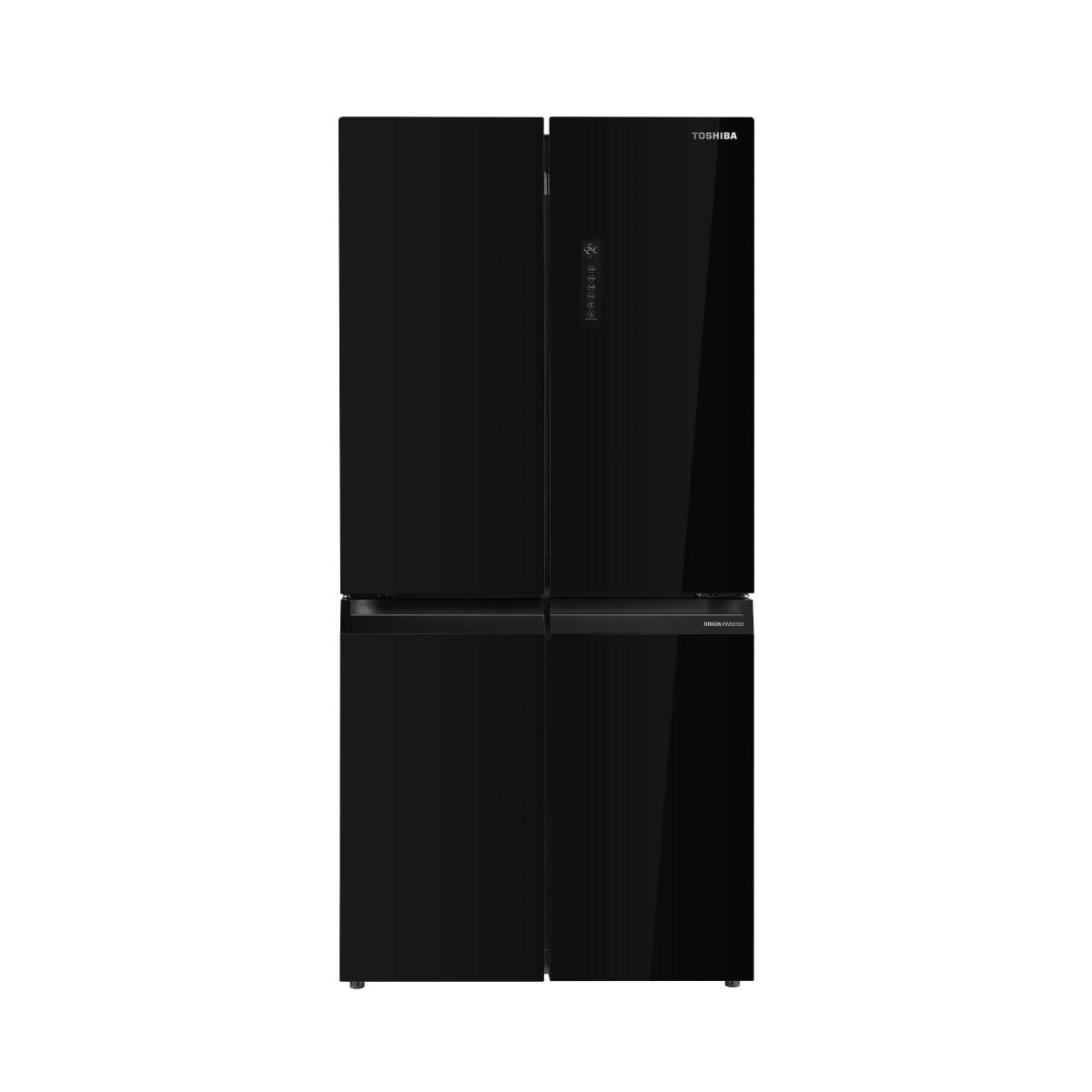 TOSHIBA ตู้เย็น4ประตู16.7Q สีดำหน้ากระจก รุ่นGR-RF611WI-PGTH(22)