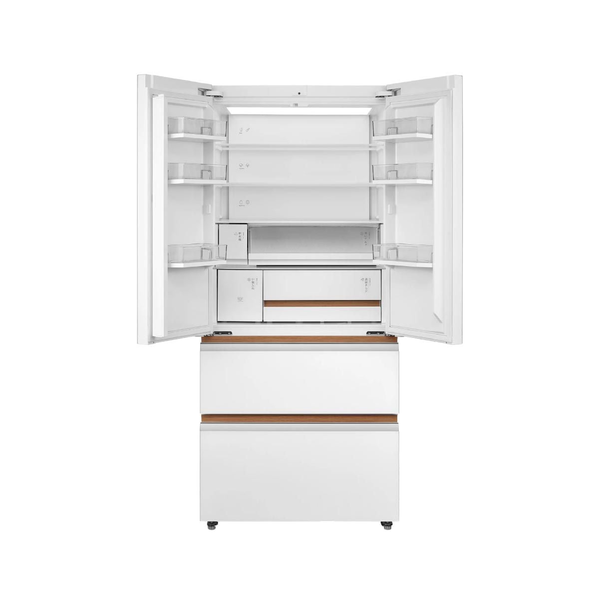 TOSHIBA ตู้เย็น 4 ประตู French Door 18.8Q กระจกขาว รุ่น GR-RF690WI-PGTH(67)
