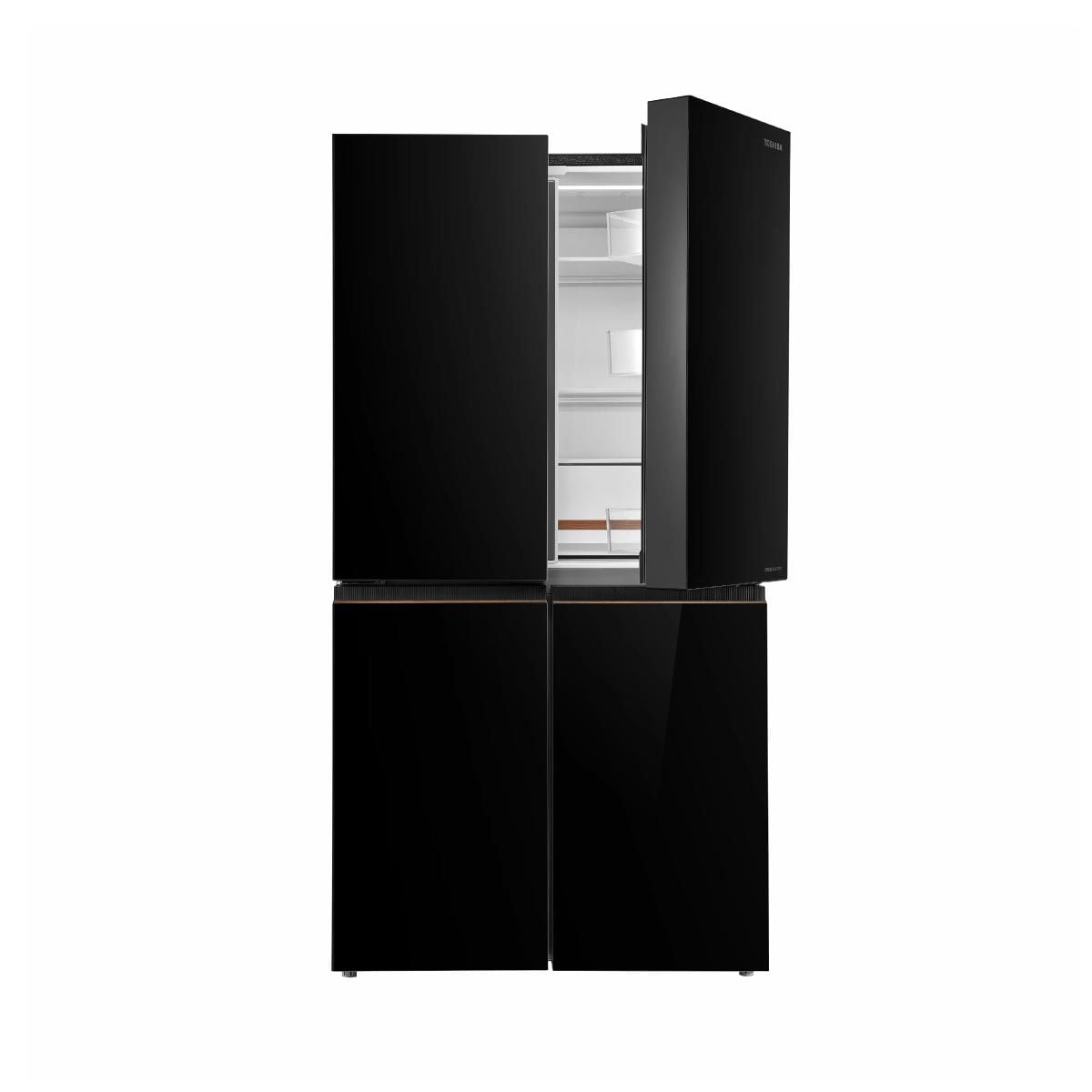 TOSHIBA ตู้เย็น 4 ประตู 25.1Q Wifi กระจกสีดำ Auto ice รุ่น GR-RF895WIA-PGTH(22)