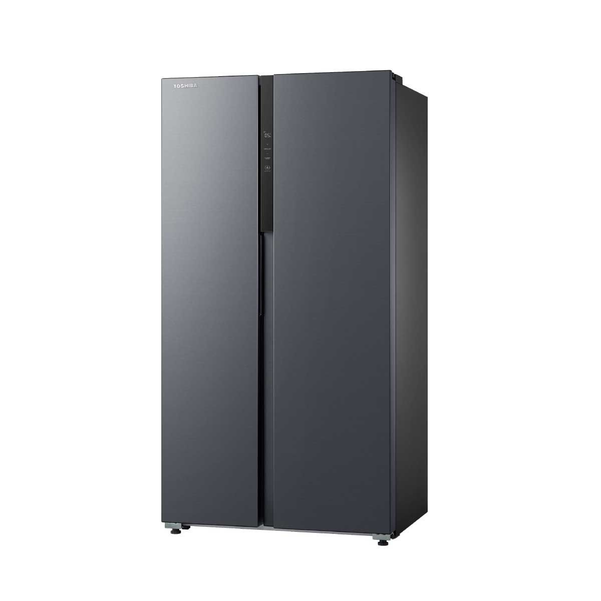 TOSHIBA ตู้เย็น SIDE BY SIDE 20.6Q Wifi สีเทา รุ่น GR-RS780WI-PMT(06)