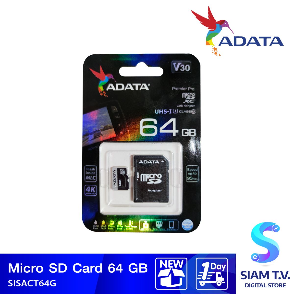 ADATA PremierPro MicroSDXC C10 64GB Action Camera