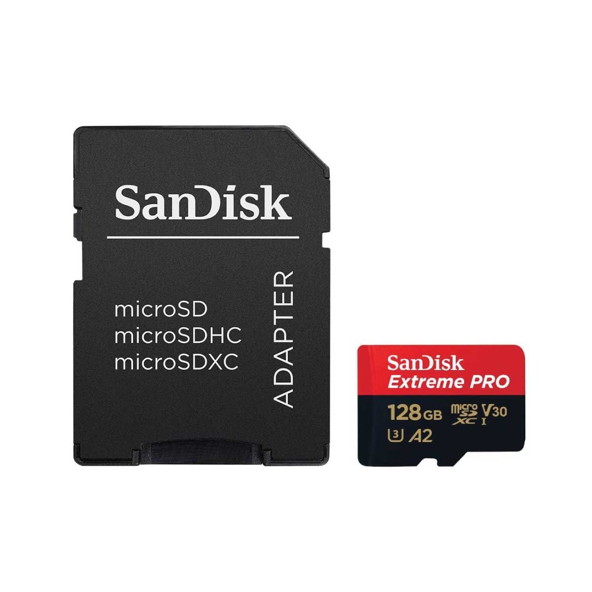 MICRO SD CARD 128 GB (ไมโครเอสดีการ์ด) SANDISK EXTREME PRO MICROSDXC UHS-I CARD (SDSQXCD-128G-GN6MA)