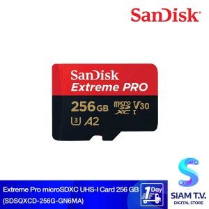 MICRO SD CARD 256 GB (ไมโครเอสดีการ์ด) SANDISK EXTREME PRO MICROSDXC UHS-I CARD (SDSQXCD-256G-GN6MA)