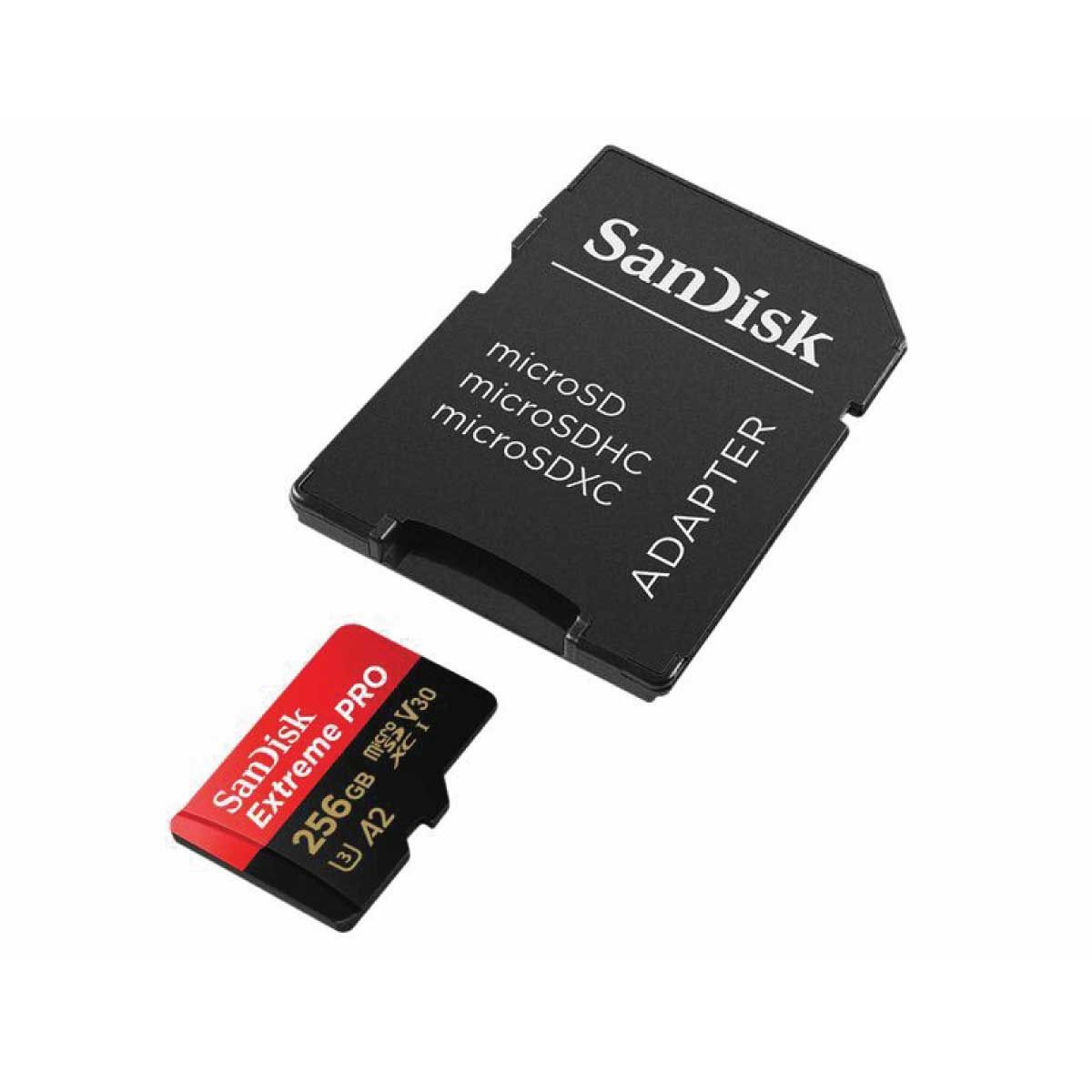MICRO SD CARD 256 GB (ไมโครเอสดีการ์ด) SANDISK EXTREME PRO MICROSDXC UHS-I CARD (SDSQXCD-256G-GN6MA)