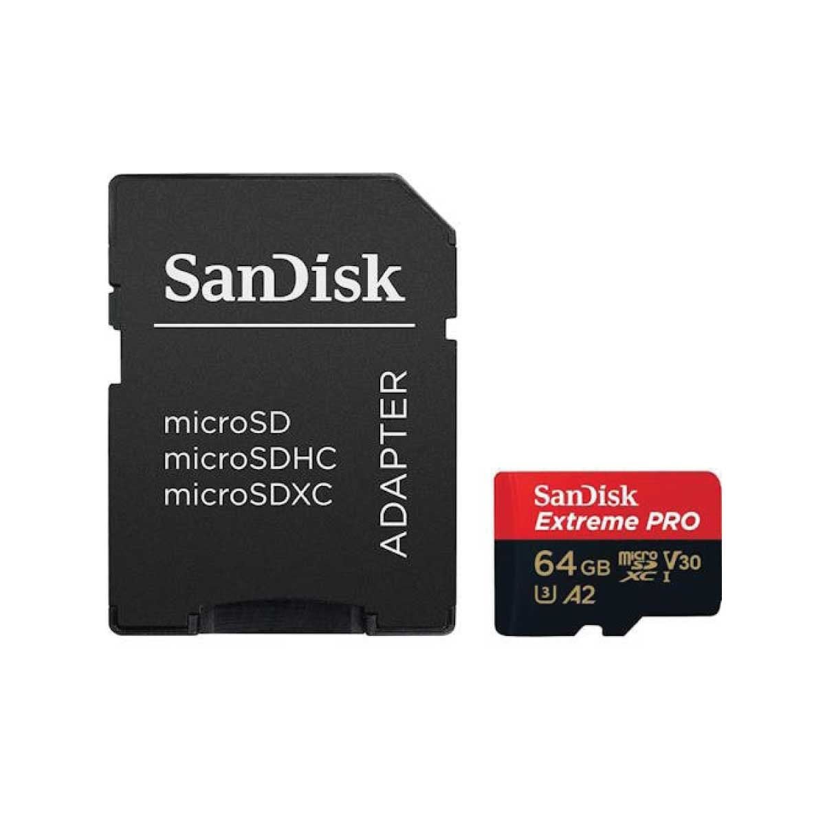 MICRO SD CARD 64 GB (ไมโครเอสดีการ์ด) SANDISK EXTREME PRO MICROSDXC UHS-I CARD (SDSQXCU-064G-GN6MA)