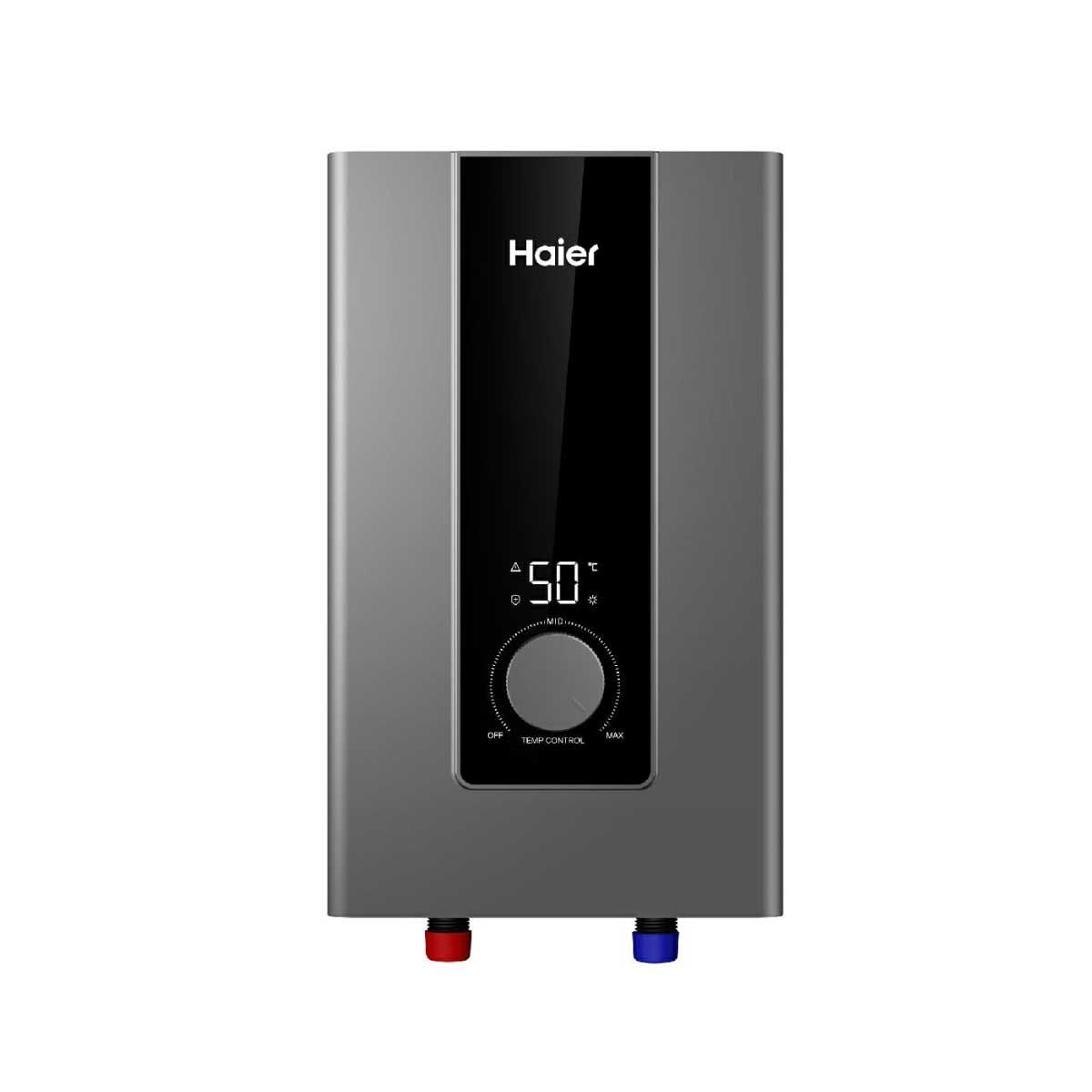 HAIER เครื่องทำน้ำอุ่น4500W+ราวสไลด์ ดิจิตอล สีเทา F Series รุ่น EI45E-F3CS