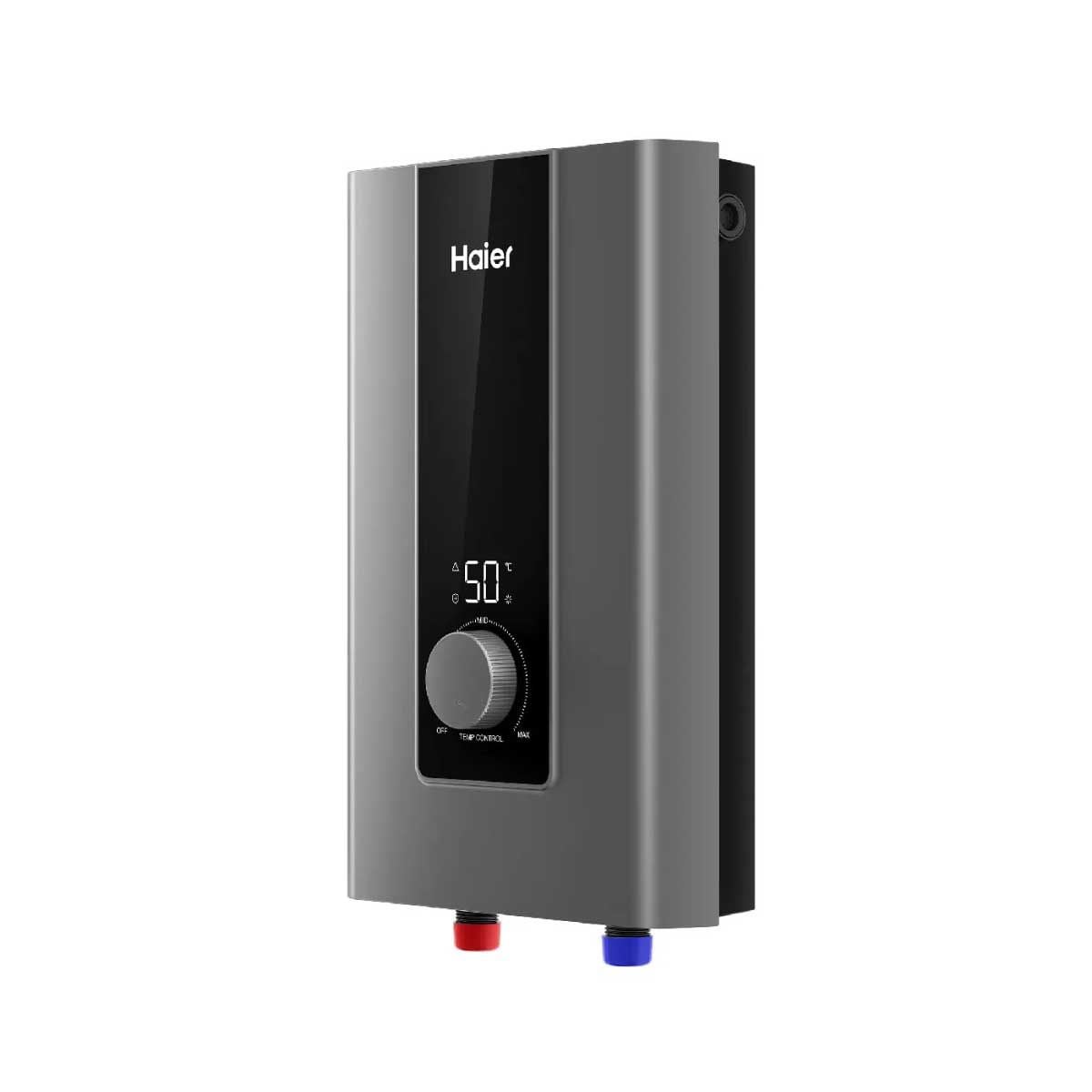 HAIER เครื่องทำน้ำอุ่น4500W+ราวสไลด์ ดิจิตอล สีเทา F Series รุ่น EI45E-F3CS