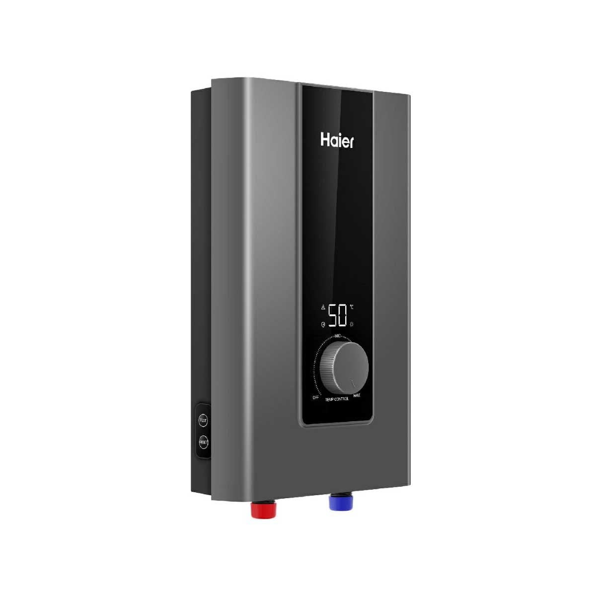 HAIER เครื่องทำน้ำอุ่น4500W+ราวสไลด์ ดิจิตอล สีเทา F Series รุ่น EI45E-F3CS