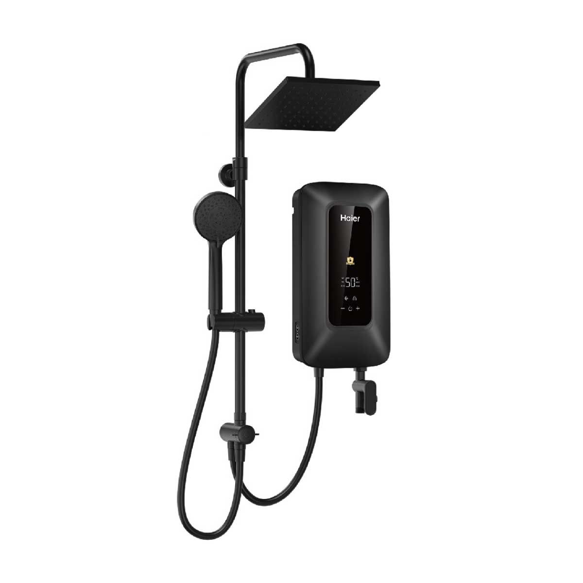 HAIER เครื่องทำน้ำอุ่น 5500W rain shower สีดำ K Series รุ่น EI55E-K5CBRS