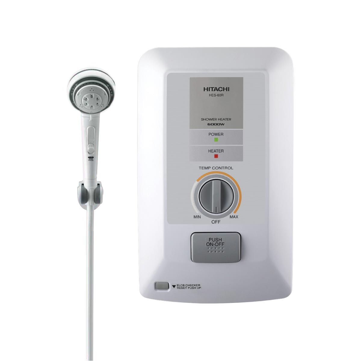 HITACHI เครื่องทำน้ำอุ่นดิจิตอล 6000W สีเงิน รุ่นHES-60R