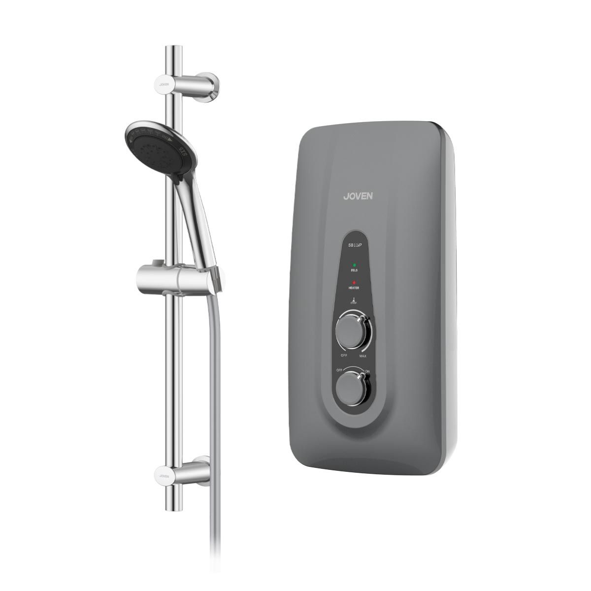 JOVEN เครื่องทำน้ำอุ่น 4500W + ชุดราวสไลด์ สีเทา รุ่น SB11IP