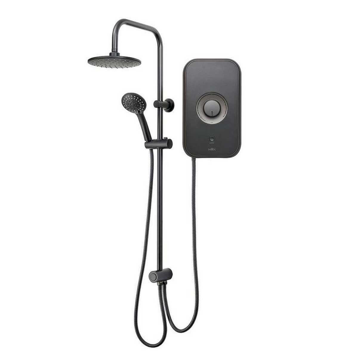 MEX  เครื่องทำน้ำอุ่น 6,000W สีดำ+rain shower  รุ่นCODE 6E(RMB)