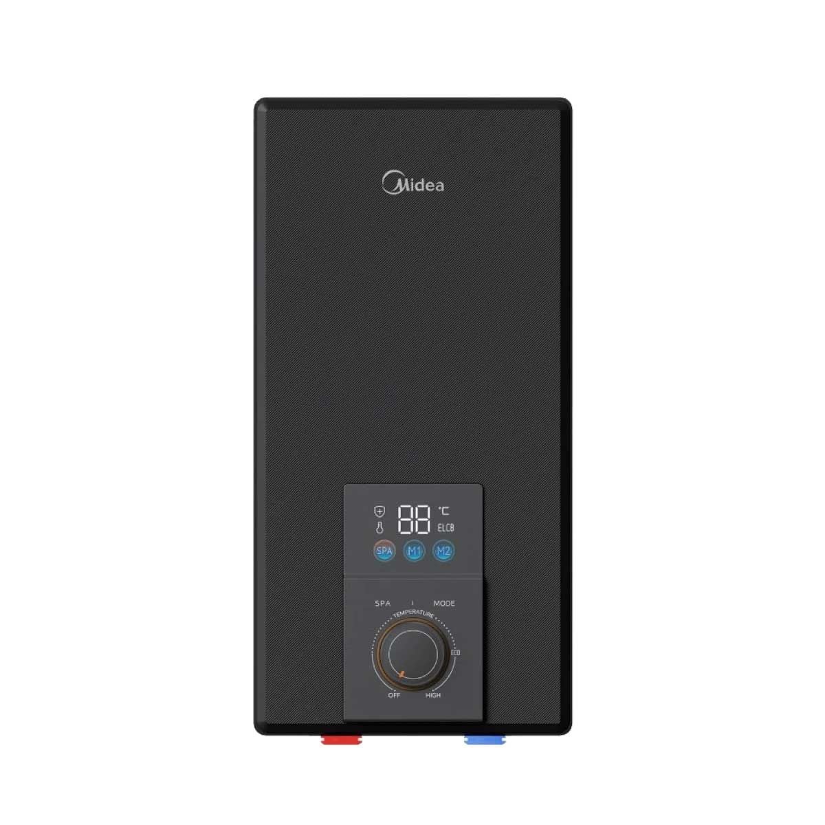 MIDEA  เครื่องทำน้ำอุ่น4800W ดิจิตอล+ราวสไลด์ สีดำ รุ่น 48EMBNBB