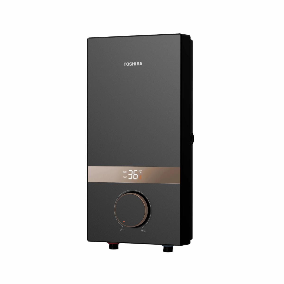 TOSHIBA เครื่องทำน้ำอุ่น4500W+ราวสไลด์ ดิจิตอล สีดำTWH45E MCNTH(K)-KB