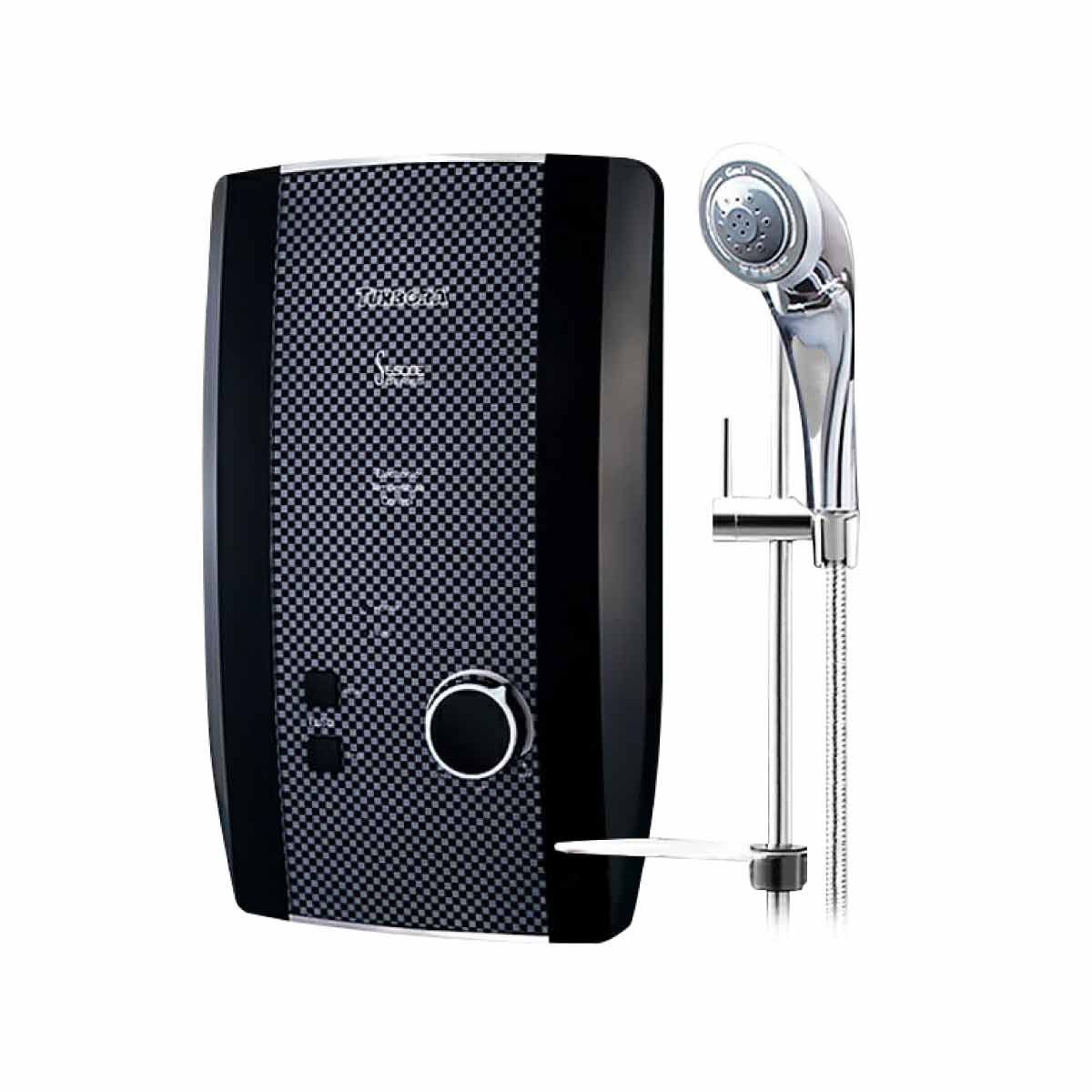 TURBORA  เครื่องทำน้ำอุ่น4500W+ราวสไลด์ สีดำ รุ่นS-4500E/BK