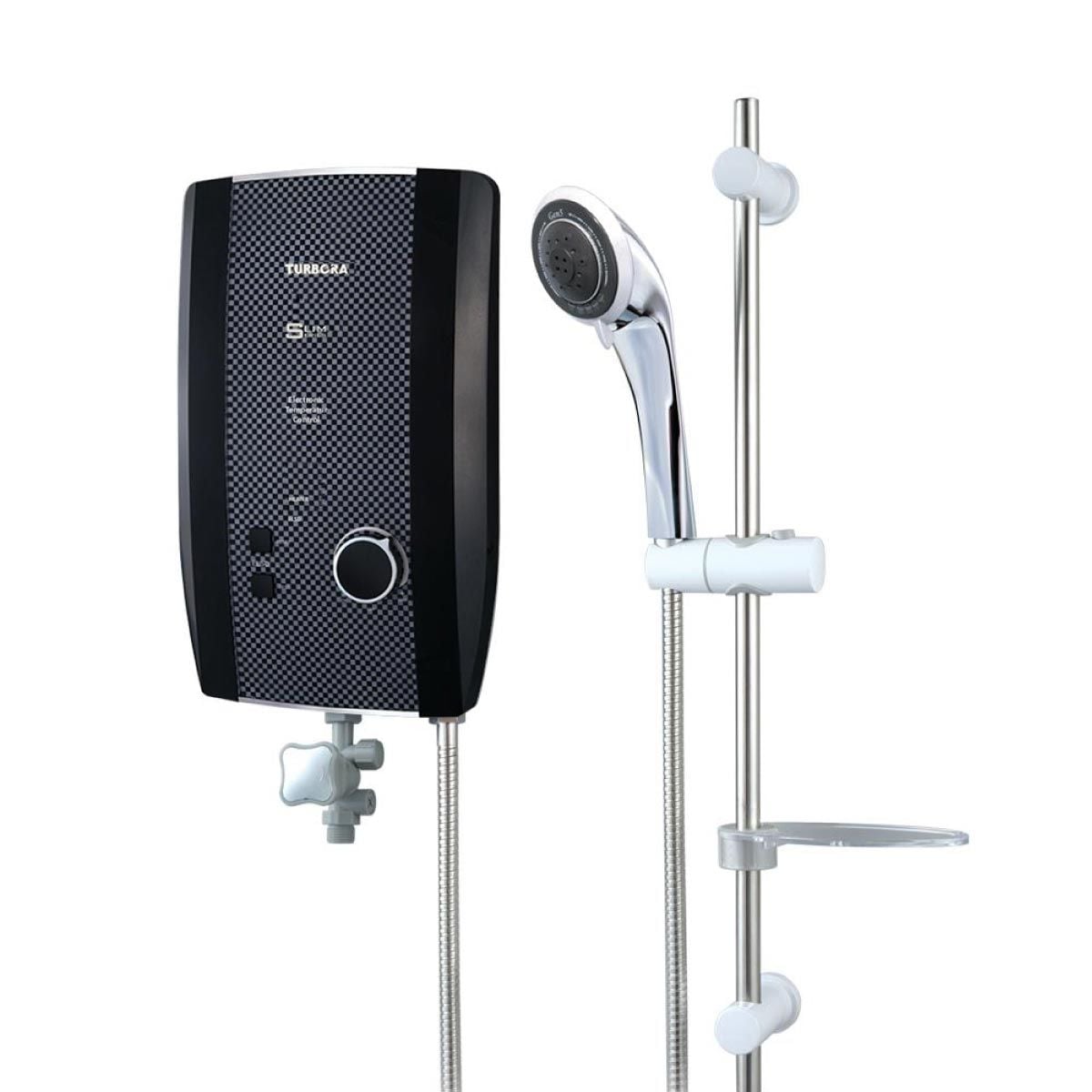 TURBORA เครื่องทำน้ำอุ่น5500W ราวสไลด์ สีดำ S-5500E/KB