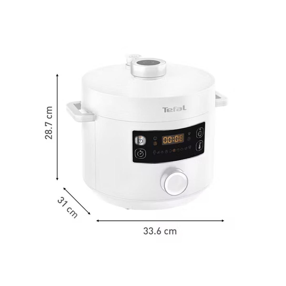 TEFAL หม้ออัดแรงดันไฟฟ้า Turbo Cuisine White ขนาด 5 ลิตร รุ่น CY755166 สีขาว