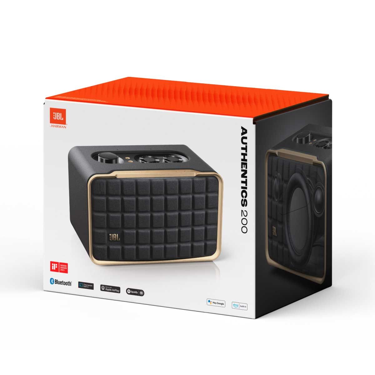 JBL ลำโพงบลูทูธและ WiFi รุ่น Authentics200 สีดำ กำลังขับ 90 W
