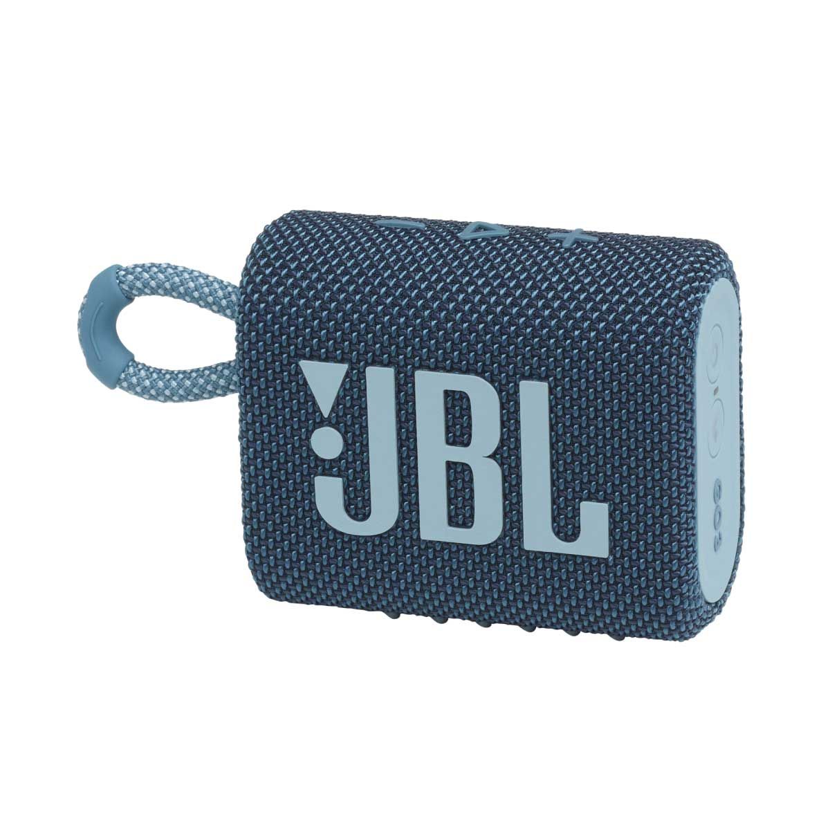 JBL ลำโพงพกพาบลูทูธ รุ่น GO3/BL สีฟ้า กันน้ำ/กันฝุ่น