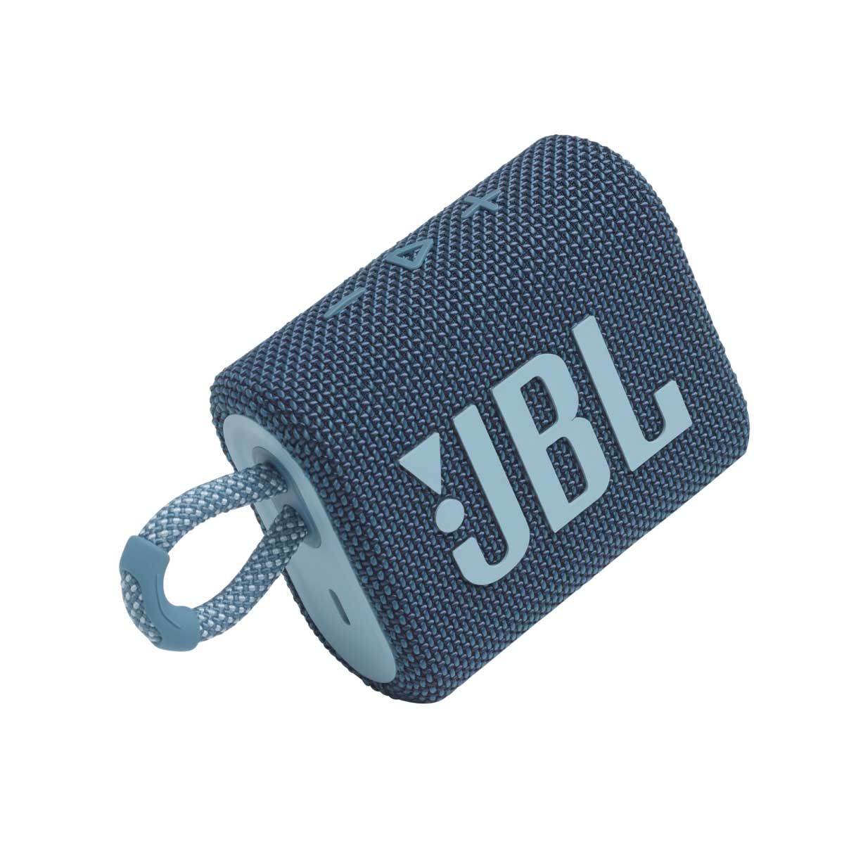 JBL ลำโพงพกพาบลูทูธ รุ่น GO3/BK สีฟ้า กันน้ำ/กันฝุ่น