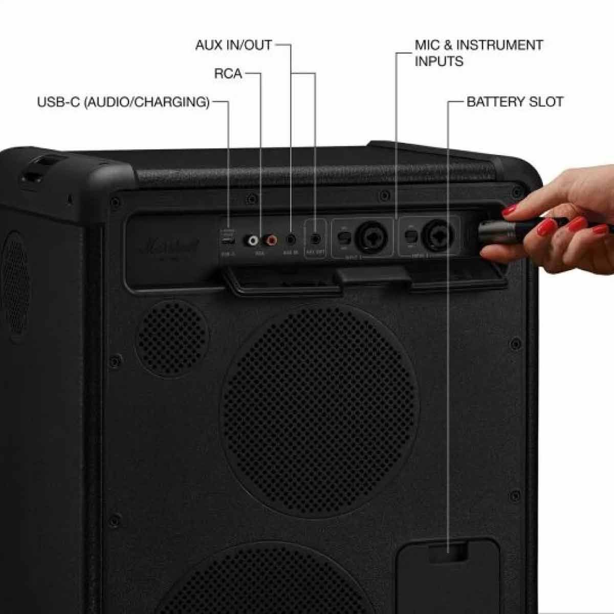 MARSHALL  ลำโพง Bluetooth Party Anywhere รุ่น BROMLEY 450 BLACK AND BRASS