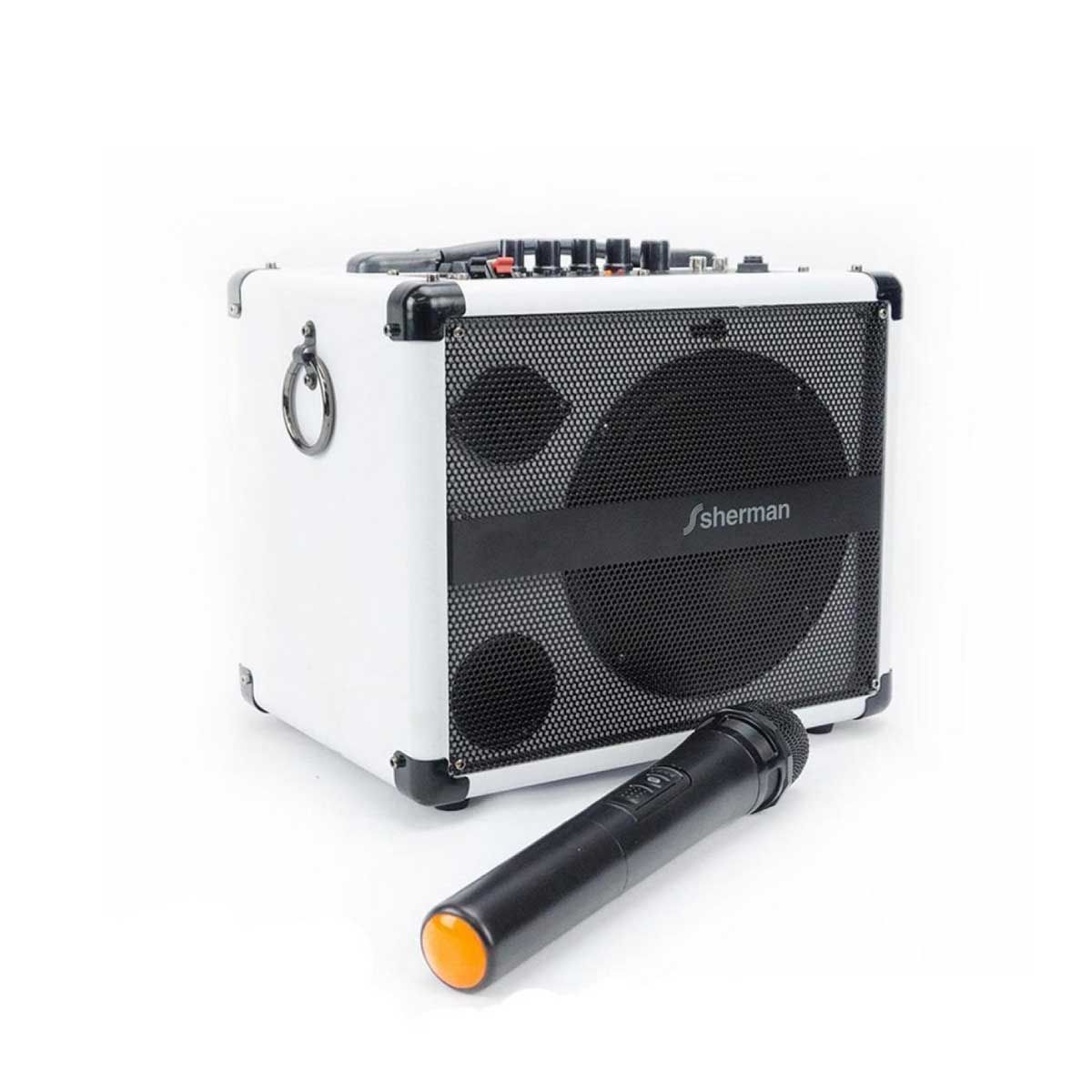 SHERMAN ลําโพงกระเป๋าหิ้วพร้อมไมค์ลอย 50 W รุ่น APS-107