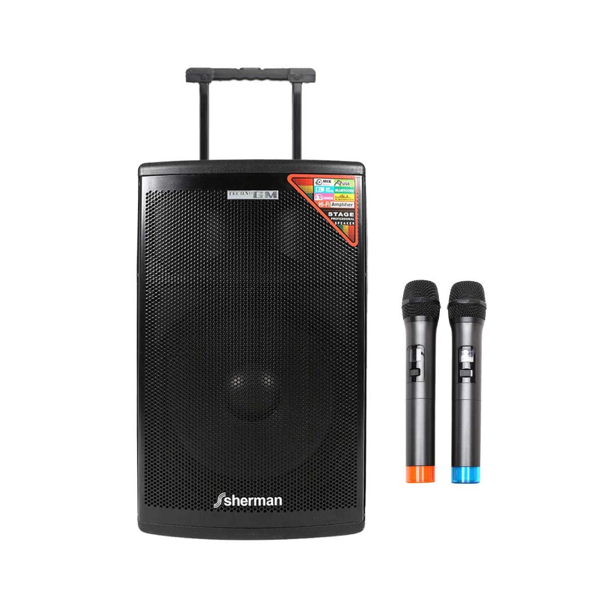 SHERMAN ชุดลำโพงขยายเสียง 2.0 CH รุ่น APS-115  กำลังขับ 100 วัตต์