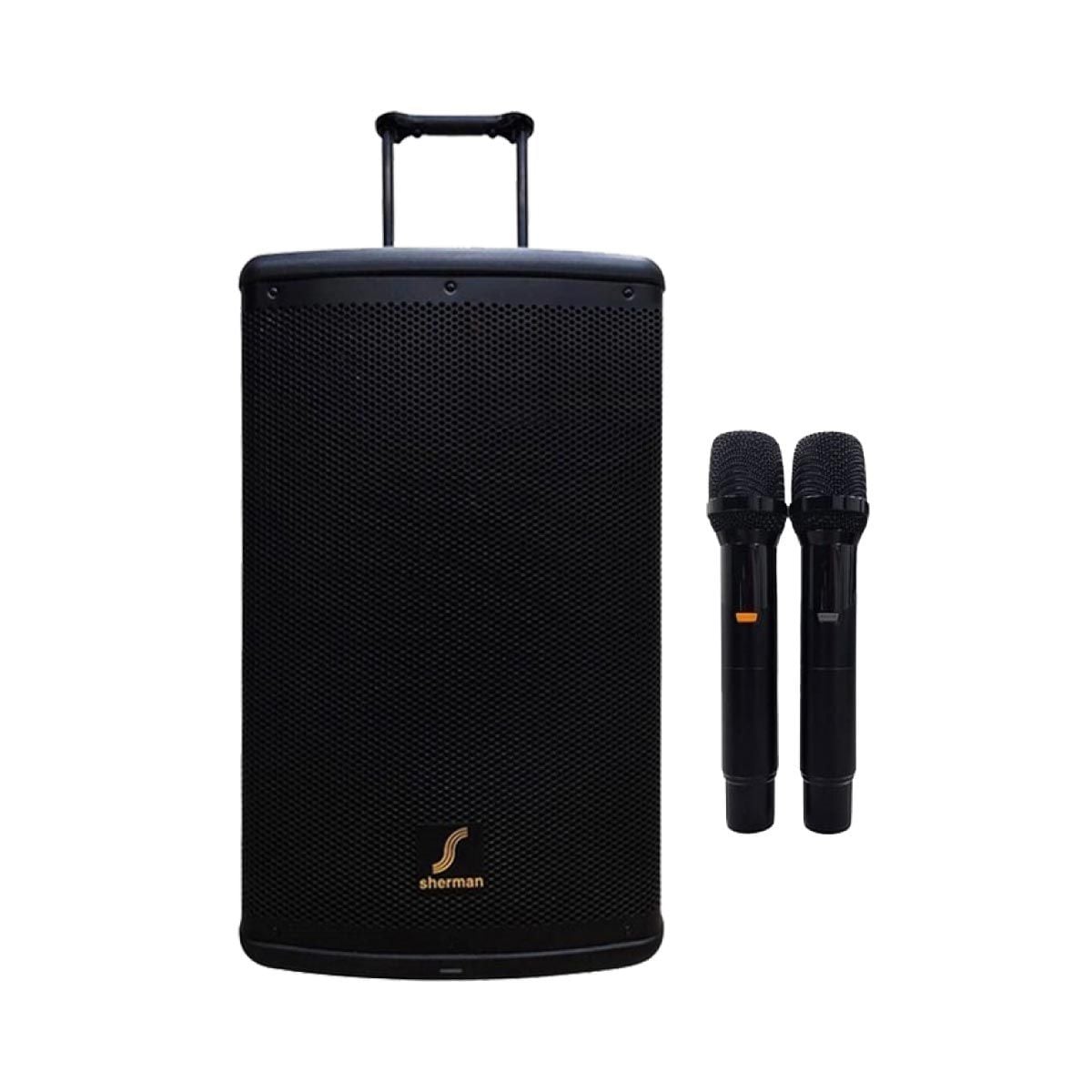 SHERMAN ชุดเครื่องเสียงเคลื่อนที่แบบลากจูง พร้อมไมค์ลอย 100 W รุ่น APS-509