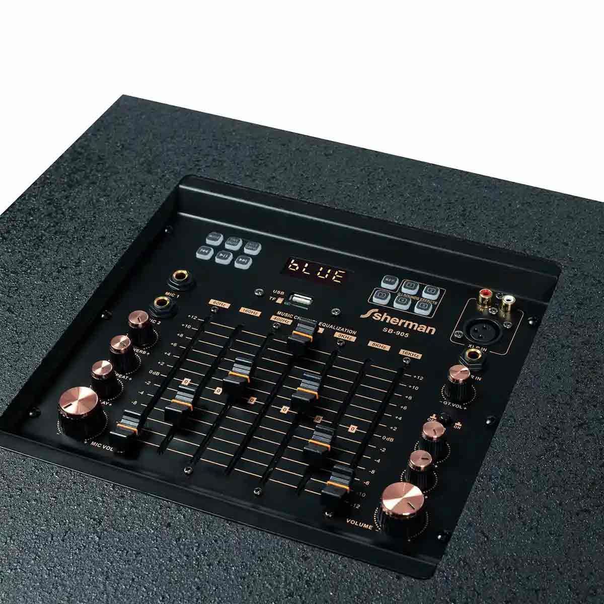 SHERMAN ชุดลำโพง Party Speake ภาคขยายในตัว 2.0CH+ไมค์ รุ่น SB-905