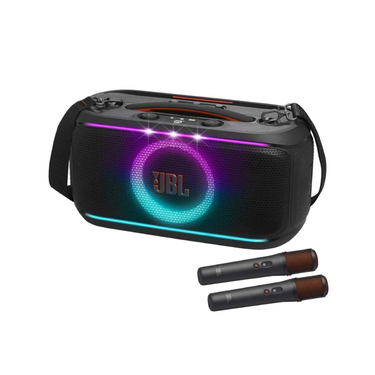 JBL ลำโพงปาร์ตี้พกพา 100 วัตต์ รุ่น PartyBox On-The-Go 2 Plus  กันน้ำระดับ IPX4 พร้อมไมค์