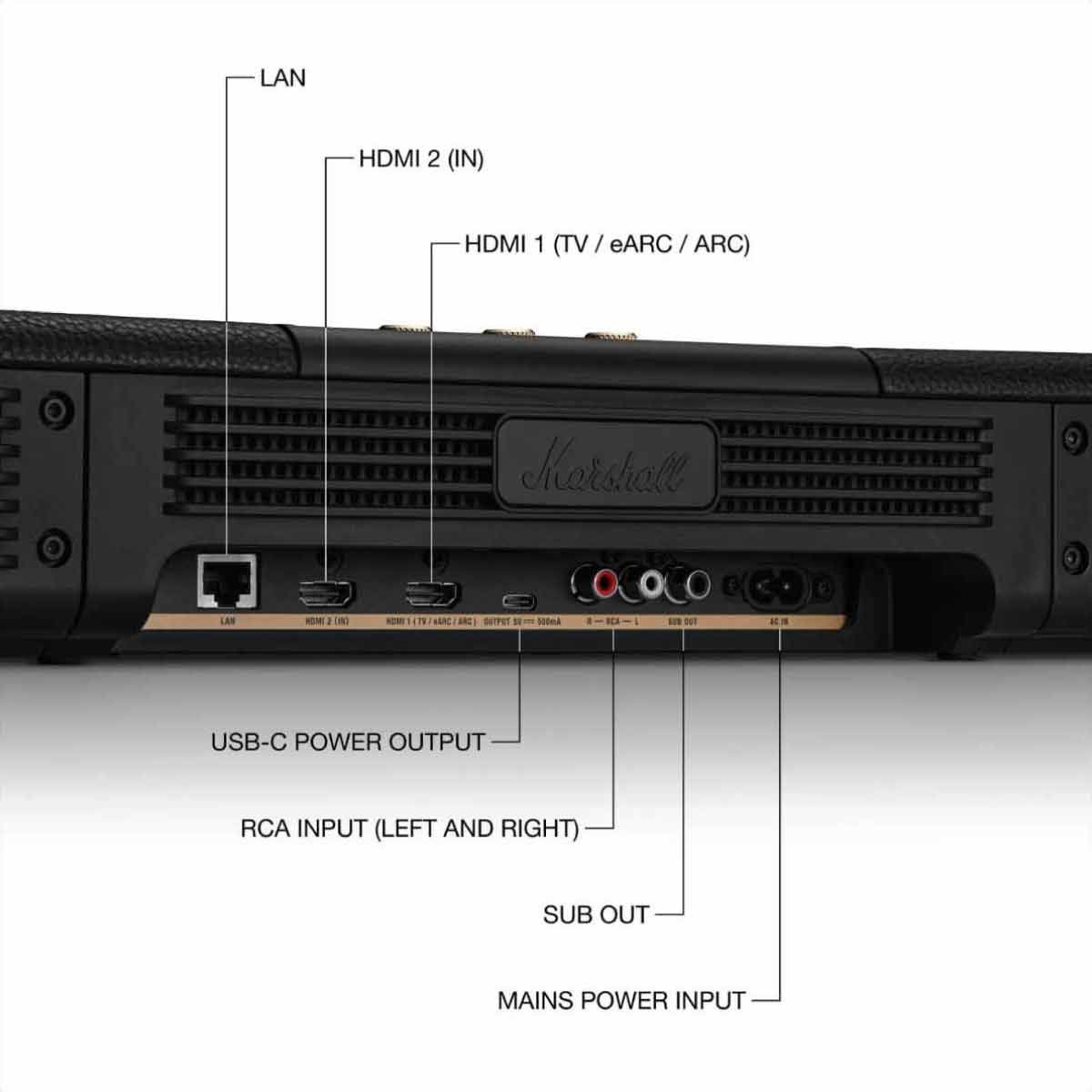 MARSHALL ลำโพง SOUNDBAR รุ่น HESTON 120 Black